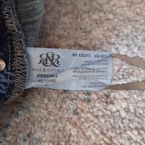 Rock & Republic Kendall Western Straight Leg Jeans Sz 4 – Dark Wash Mid Rise - Picture 9 of 10